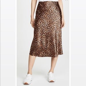 Likely leopard midi skirt